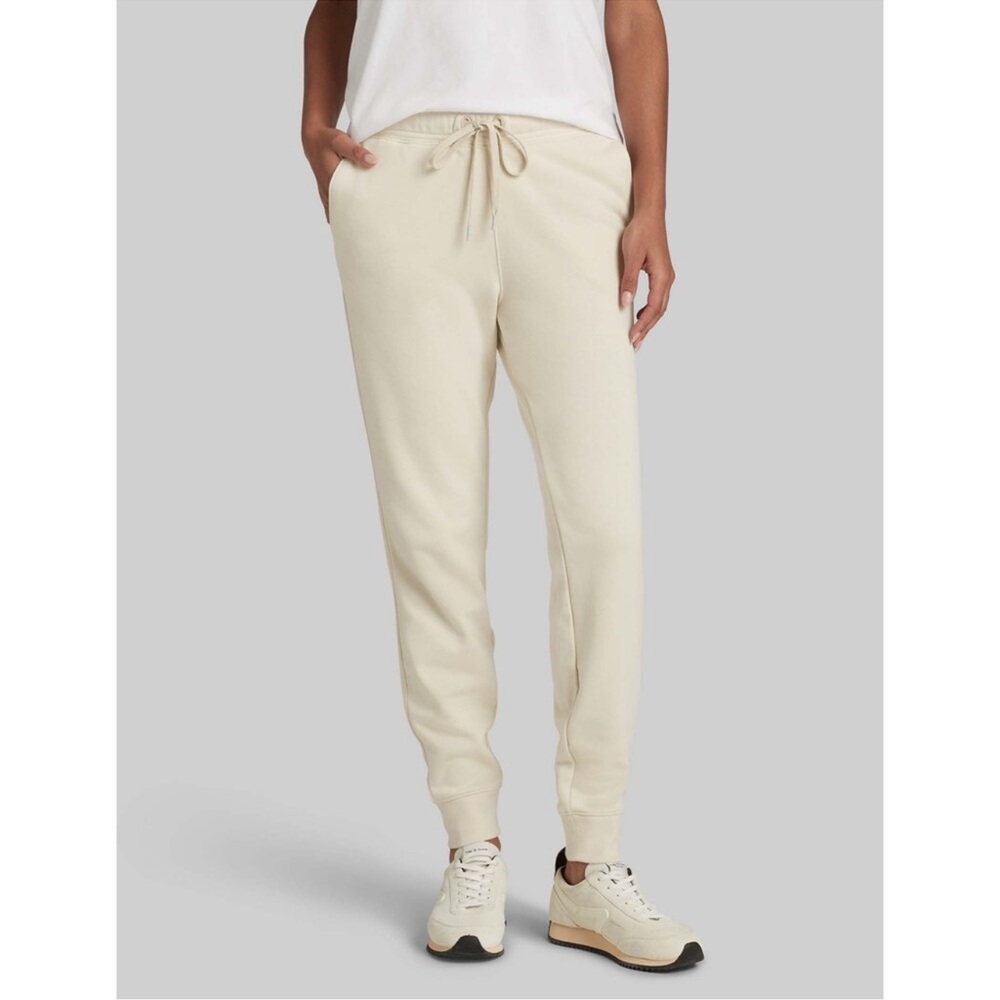 NWT Tommy John Ivory Drawstring Ribbed Joggers Lounge Soft Pants with Pockets‎ L